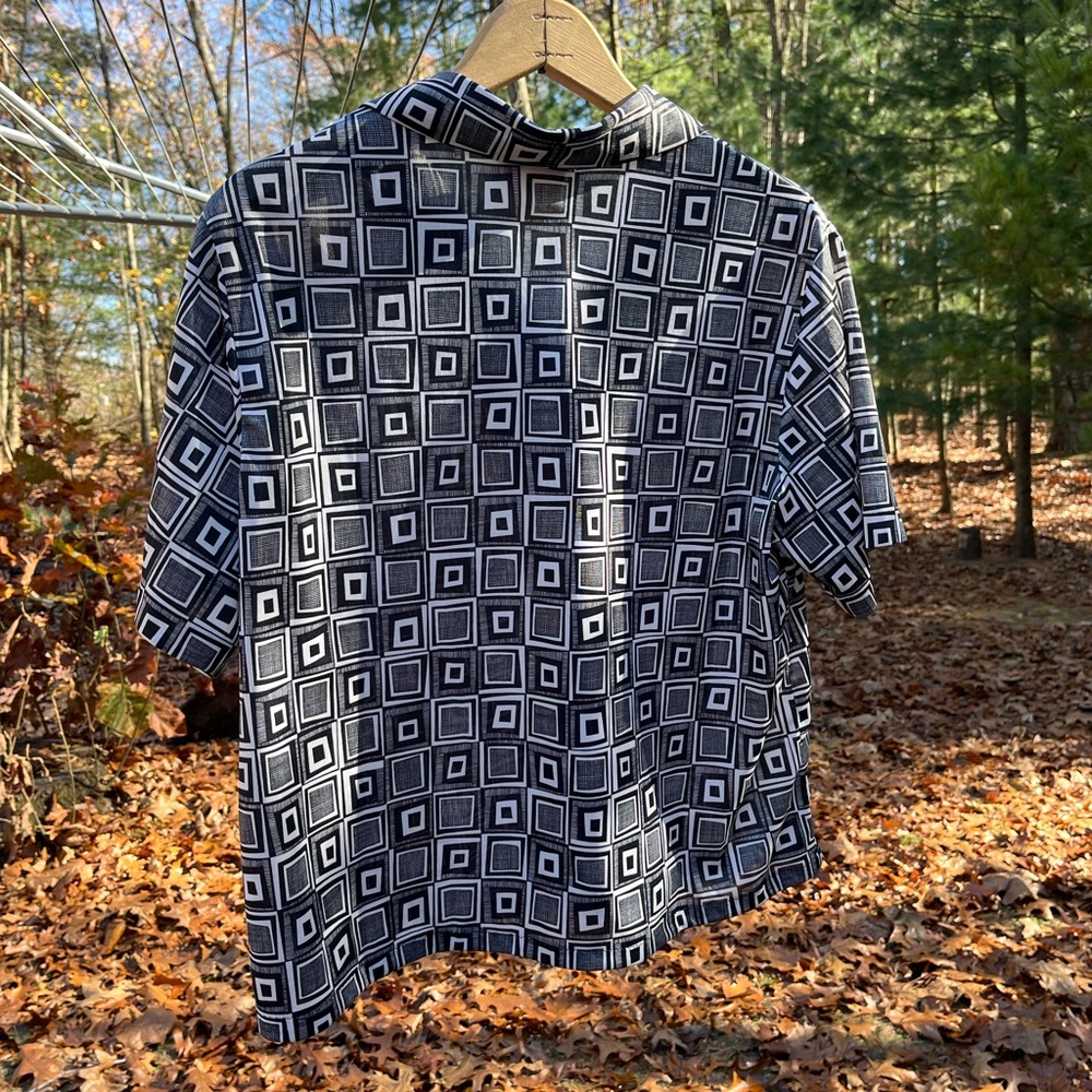 90s Patterned Button-Up Shirt - image 3
